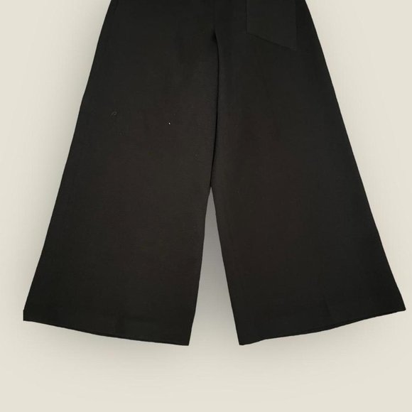 Black Flared Pants With Belt - Picture 2 of 5